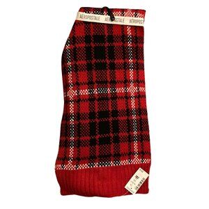 New with Tags! AEROPOSTALE Winter Sweater Scarf Red & Black Plaid 70" x 10"